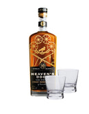 Heaven's Door Cask Strength Straight Bourbon by ReserveBar (limited edition) and Dartington Bar Excellence Whisky Rocks Glasses
