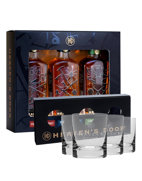 Heaven's Door Trilogy Collection with Heaven's Door Flight Tray and Rocks Glasses