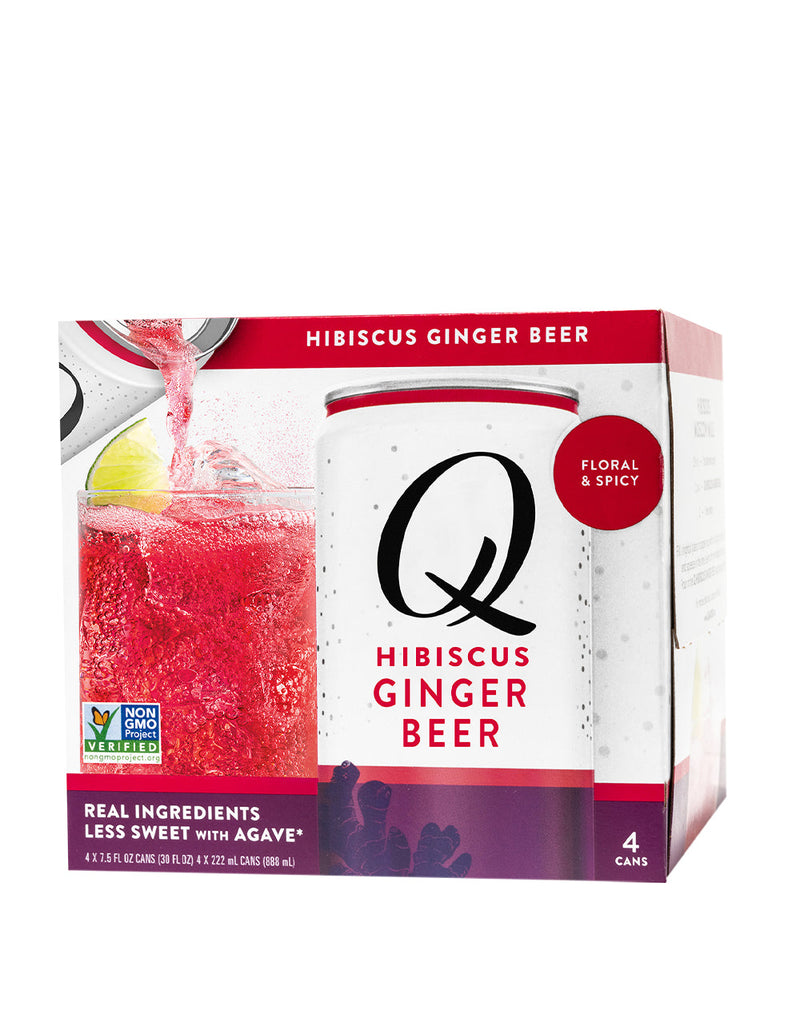 Q Hibiscus Ginger Beer 4 Pack Cans