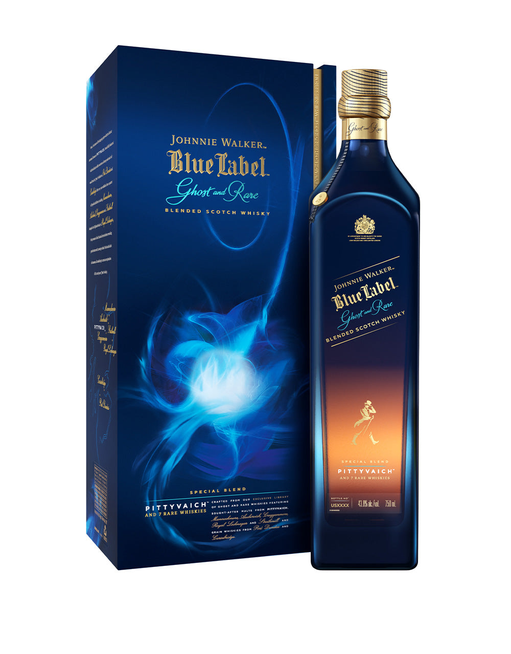 Johnnie Walker Blue Label Ghost and Rare Pittyvaich Blended Scotch Whisky