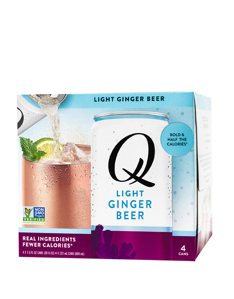 Q Light Ginger Beer 4 Pack Cans