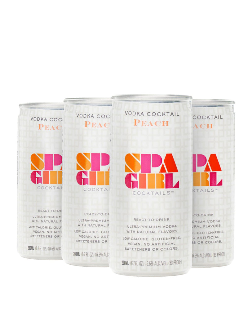 Spa Girl Cocktails Peach Vodka Cocktails (4 Pack)
