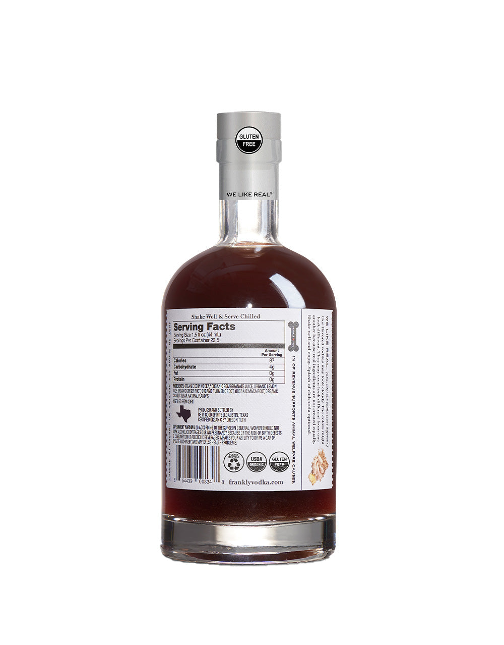 Frankly Organic Pomegranate Vodka (750ml)