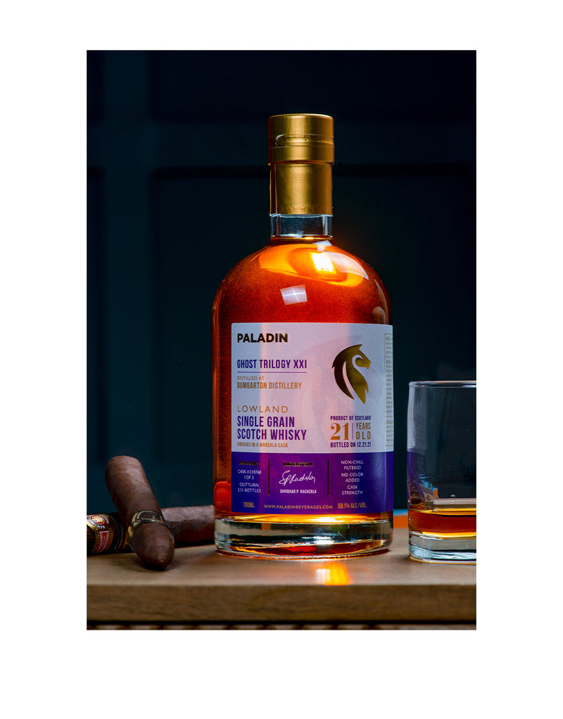 Pre-Order: PALADIN’S GHOST TRILOGY XXI DISTILLED AT DUMBARTON DISTILLERY AND FINISHED IN A MARSALA CASK