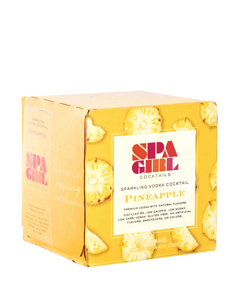 Spa Girl Cocktails Pineapple Sparkling Vodka Cocktails (4 Pack)