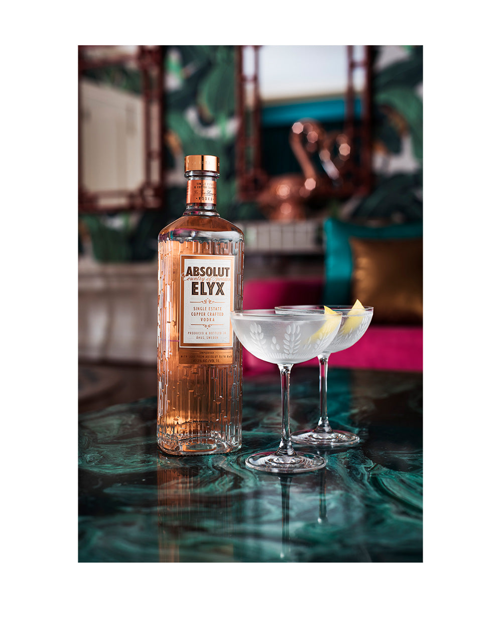 Absolut Elyx - Single Estate Handcrafted Vodka (750ml) with Elyx Martini Gift Set