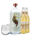 Seedlip Spice 94 with Fever-Tree Ginger Ale and ReserveBar Bar Tumbler (Set of 2)