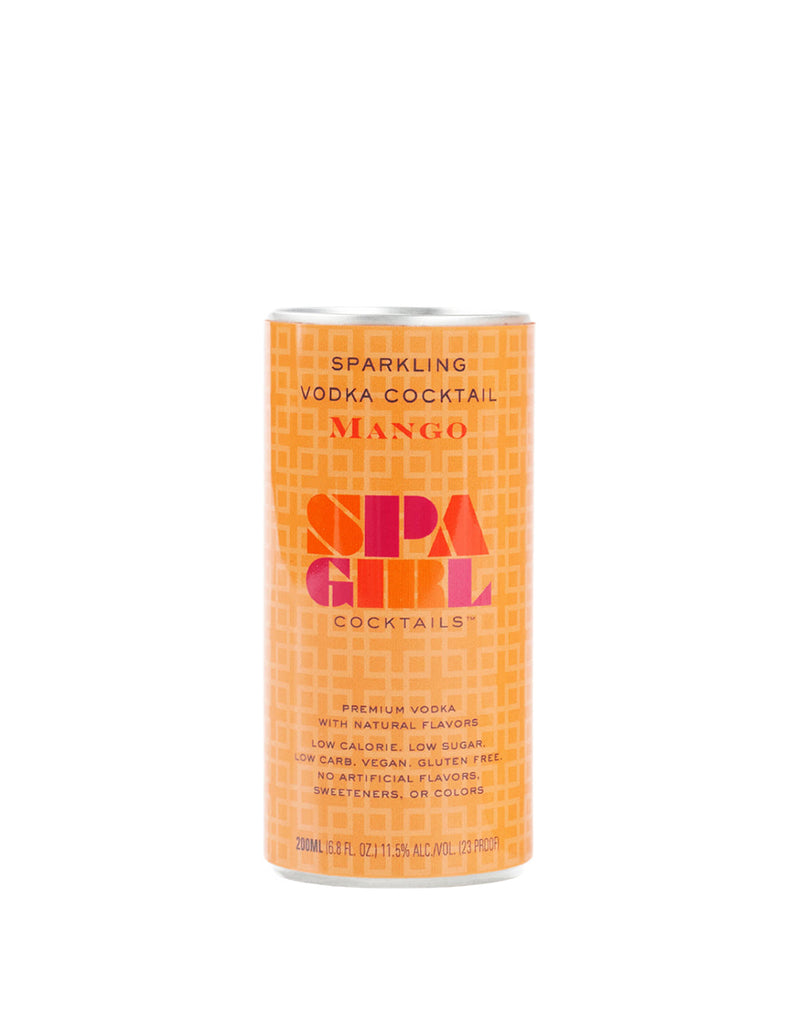 Spa Girl Cocktails Mango Sparkling Vodka Cocktails (4 Pack)