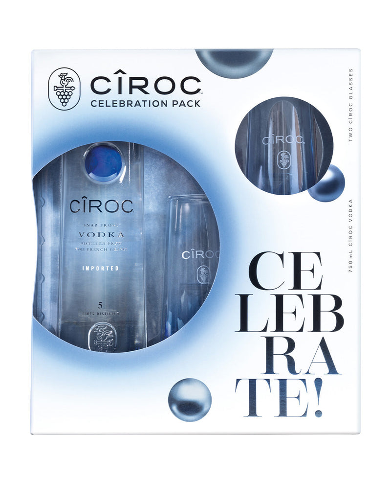 CÎROC Ultra-Premium Vodka with Two CÎROC Glasses