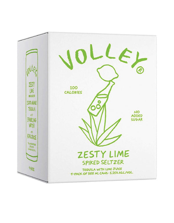 Volley Zesty Lime Tequila Seltzer – Case of 24