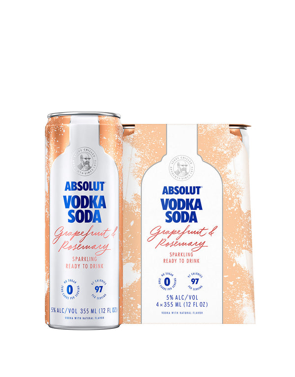 Absolut Vodka Soda Grapefruit & Rosemary (12 pack)