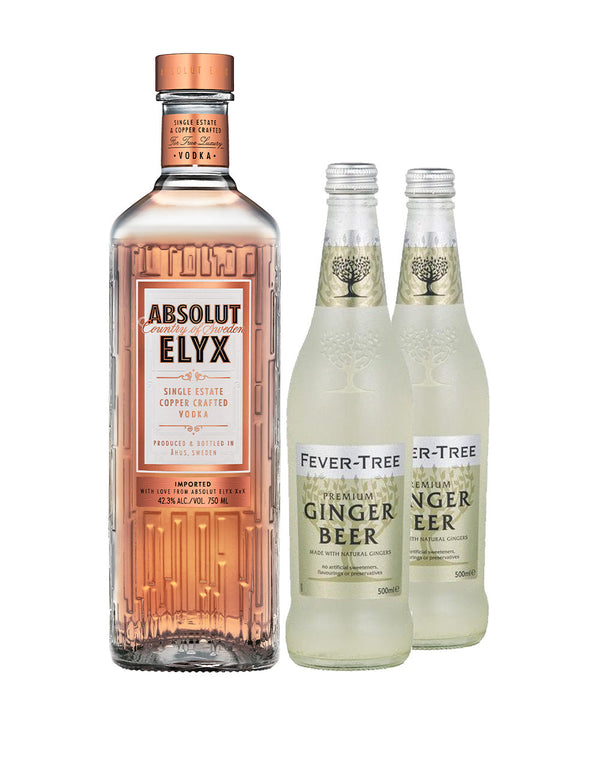 Absolut Elyx with Two Fever-Tree Ginger Beers