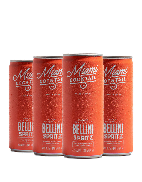 Miami Cocktail Co. Organic Bellini Spritz Cans (4 Pack)