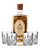 HH Bespoke Rum with Markham Marquis by Waterford Double Old Fashioned Glasses