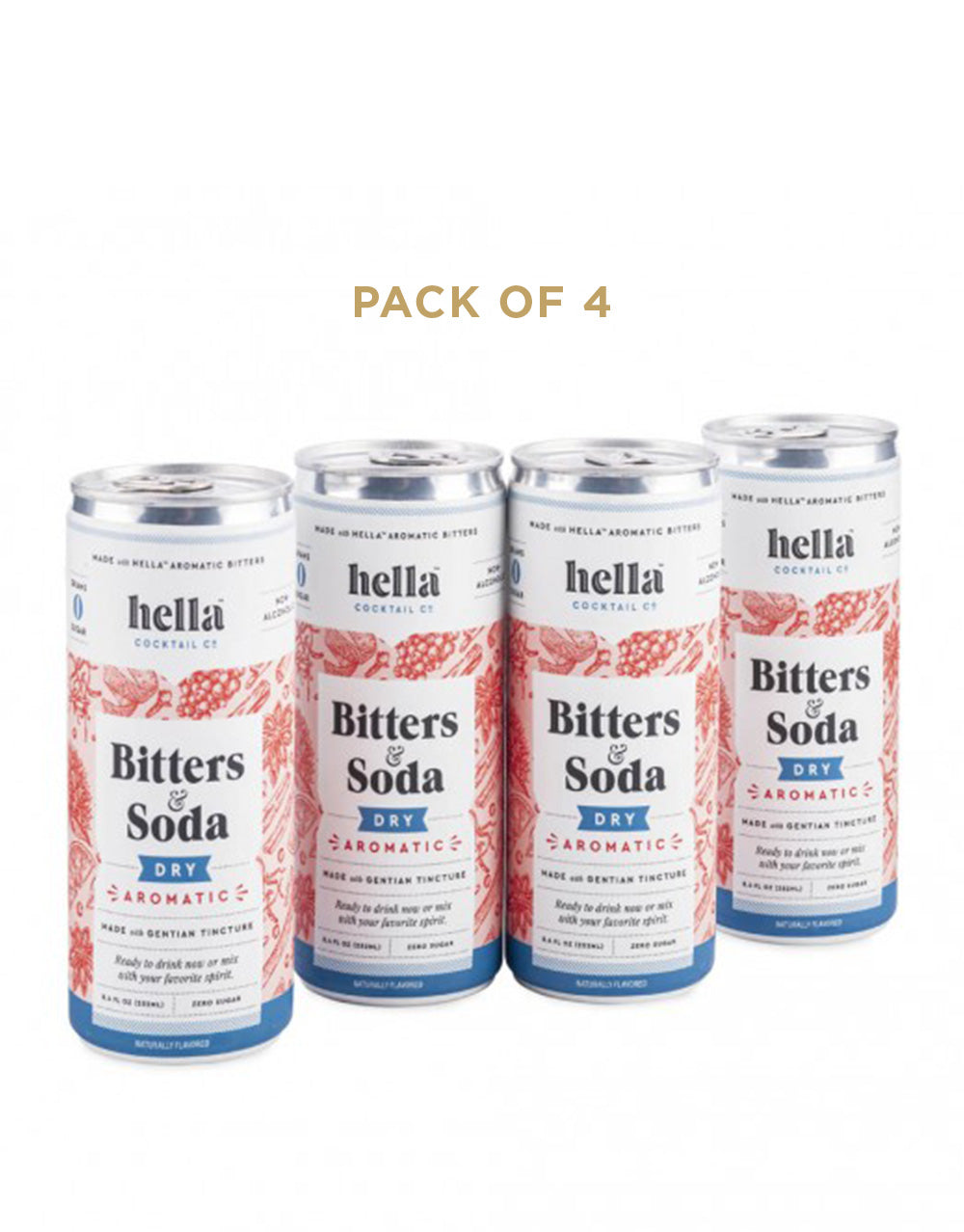 Hella Cocktail Bitters & Soda Dry Aromatic (4 pack)