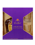 Crown Royal Fine De Luxe Blended Canadian Whisky with Two Signature Rocks Glasses