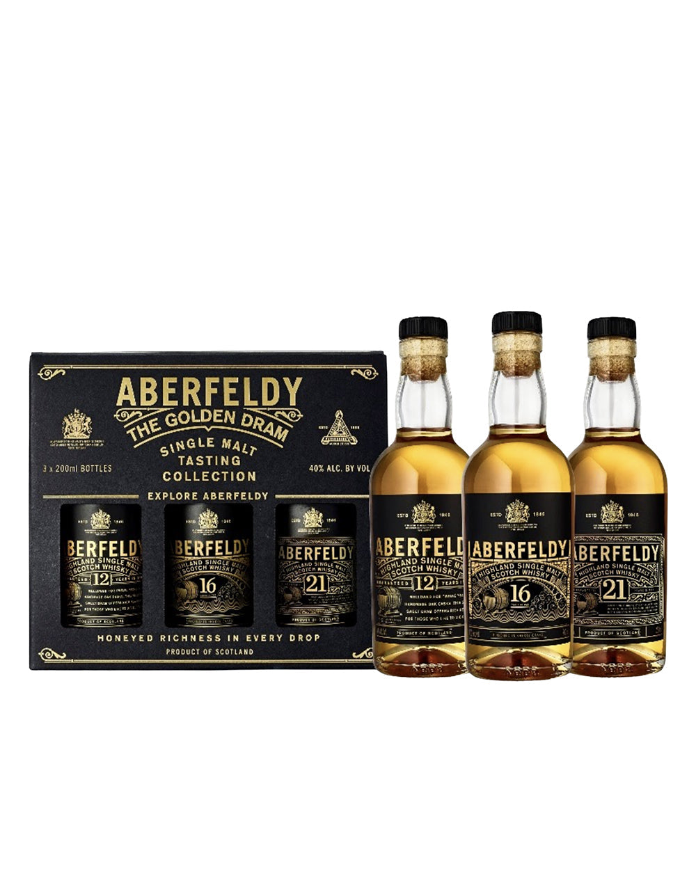 Aberfeldy Gifting Set - 12, 16 & 21 Year Old (200ml)