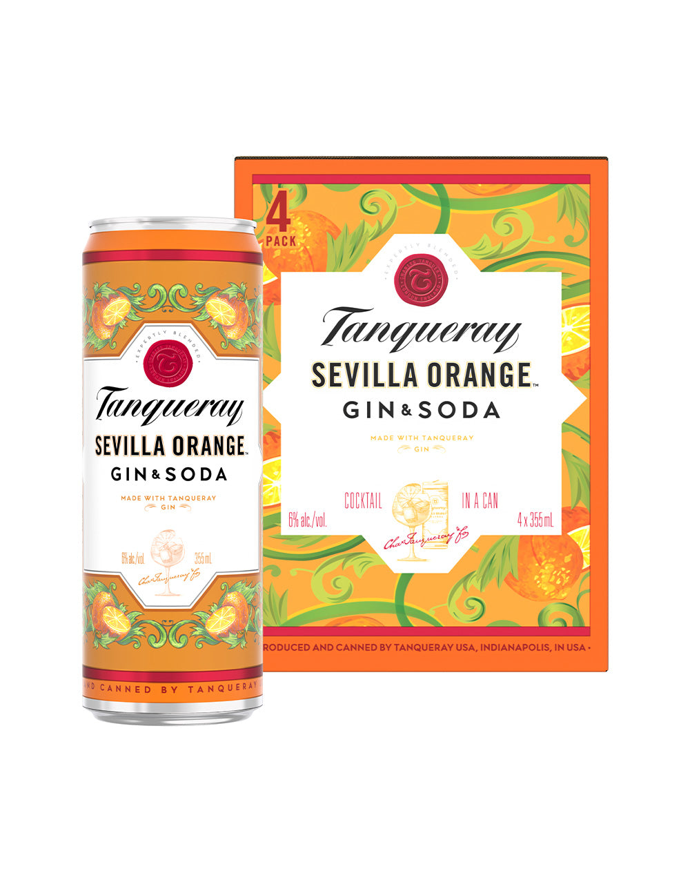 Tanqueray Sevilla Orange Gin & Soda (4-PACK)