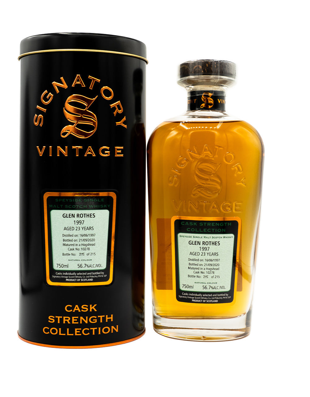 Signatory Single Cask Glenrothes 23 year (Cask #10278)