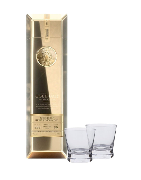 Gold Bar® Whiskey with Dartington Bar Excellence Glasses