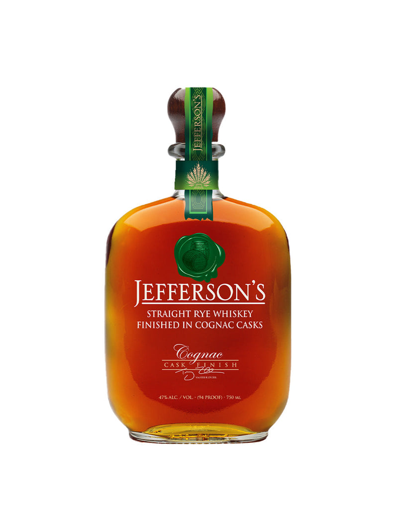 Jefferson’s Straight Rye Whiskey finished in Cognac Casks