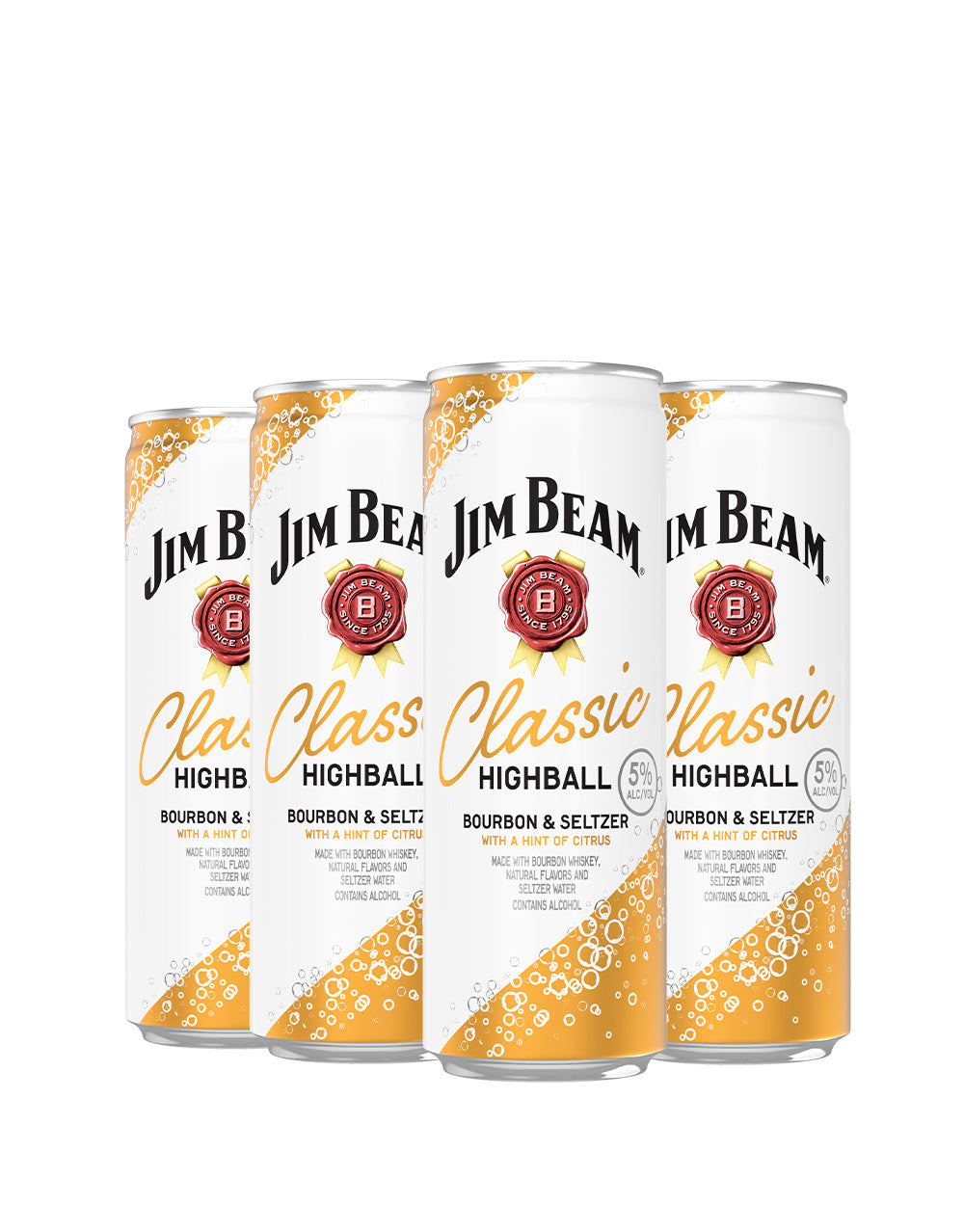 Jim Beam Classic Highball Bourbon Seltzer (4 Pack)