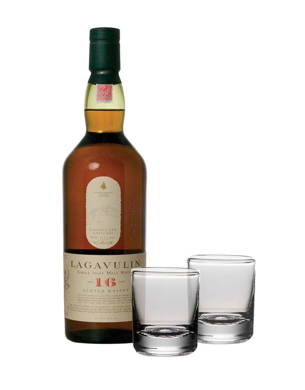 Lagavulin 16 Year Old with Simon Pearce Ascutney Double Old-Fashioned Set