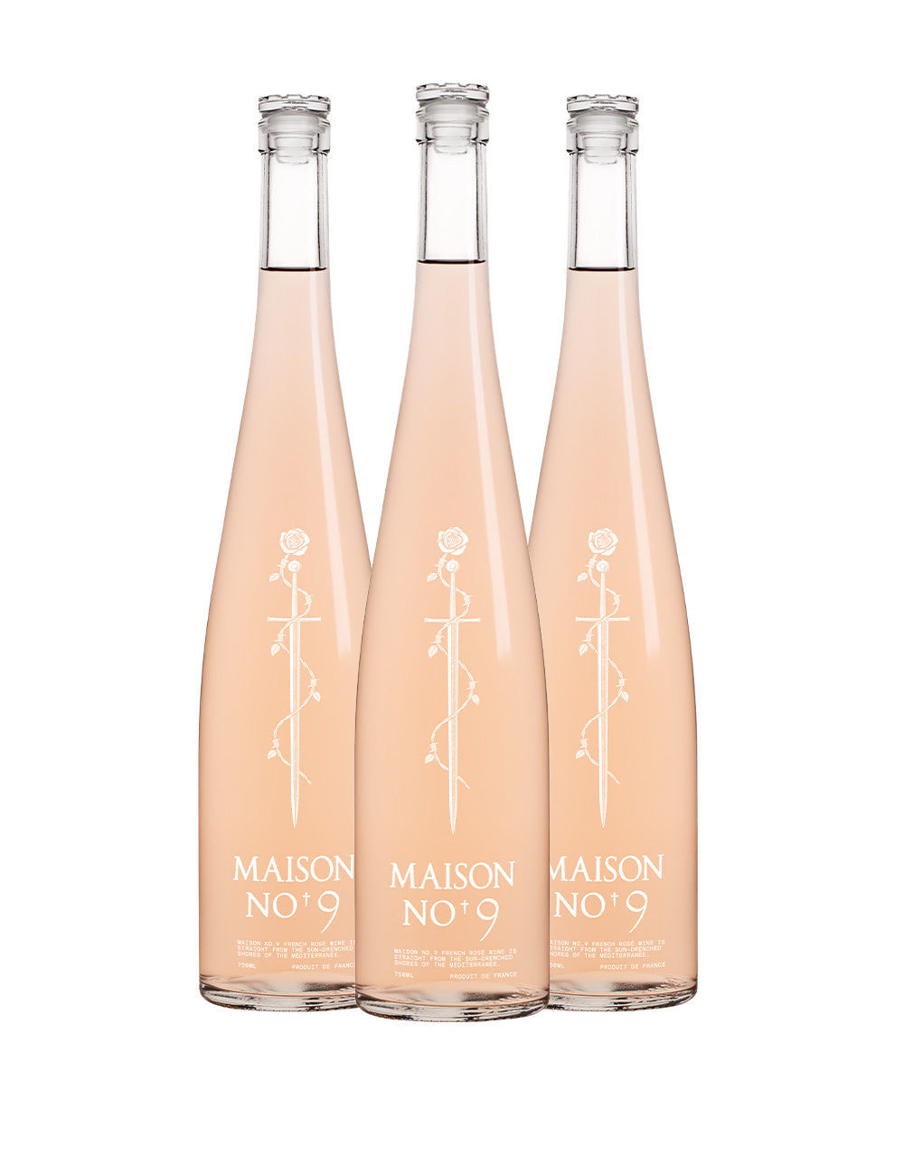 Maison No. 9 French Rosé Wine by Post Malone (3 Bottles)