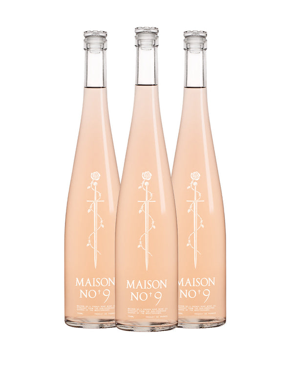 Maison No. 9 French Rosé Wine by Post Malone (3 Bottles)