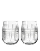 Rolf Glass Matchstick Stemless Wine (Set of 2)