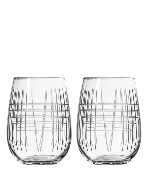 Rolf Glass Matchstick Stemless Wine (Set of 2)