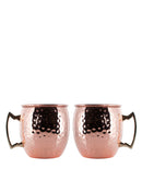 Rolf Glass Copper Hammered Moscow Mule Mug (Set of 2)