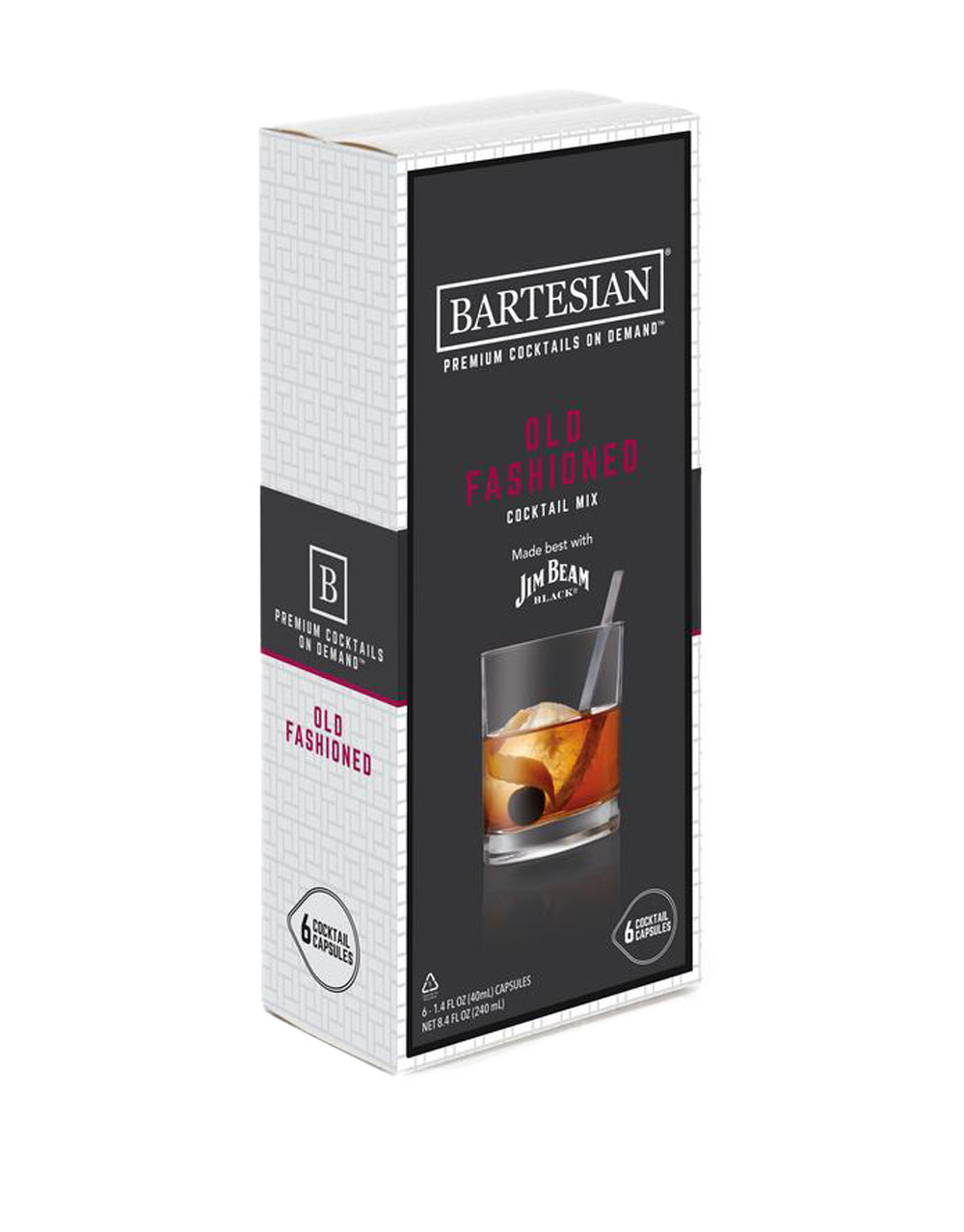 JIM BEAM BLACK BOURBON WHISKEY x Bartesian Old Fashioned Capsules (6 pack)