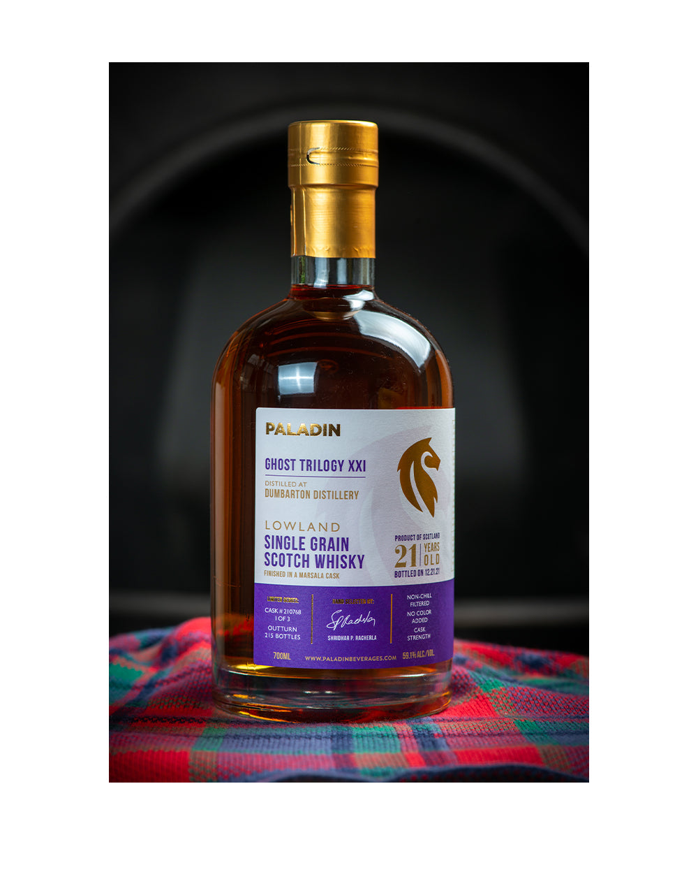 Pre-Order: PALADIN’S GHOST TRILOGY XXI DISTILLED AT DUMBARTON DISTILLERY AND FINISHED IN A MARSALA CASK