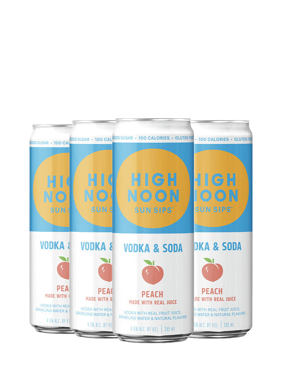 High Noon Peach Hard Seltzer (4 Pack)