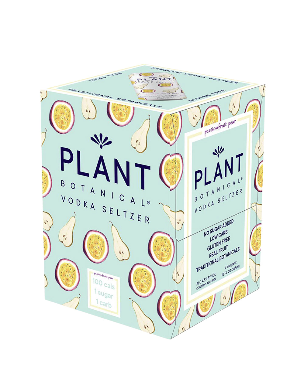 Plant Botanical Passionfruit Pear Premium Vodka Seltzer (Pack of 4)