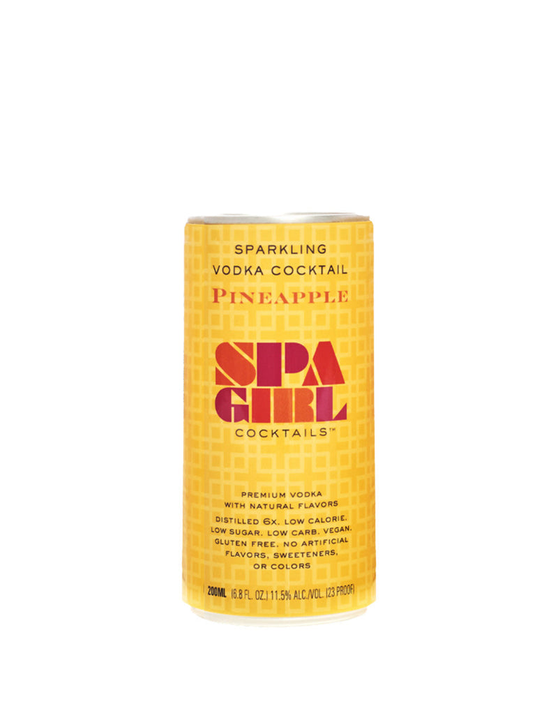 Spa Girl Cocktails Pineapple Sparkling Vodka Cocktails (4 Pack)