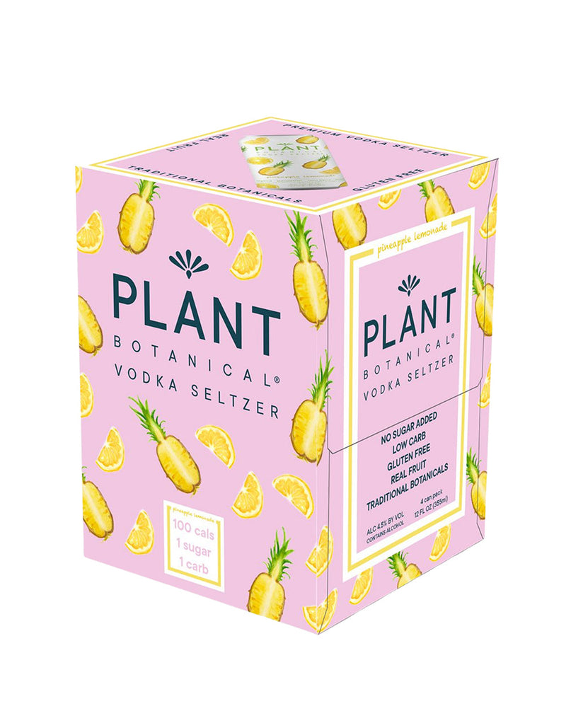 Plant Botanical Pineapple Lemonade Botanical Vodka Seltzer (Pack of 4)