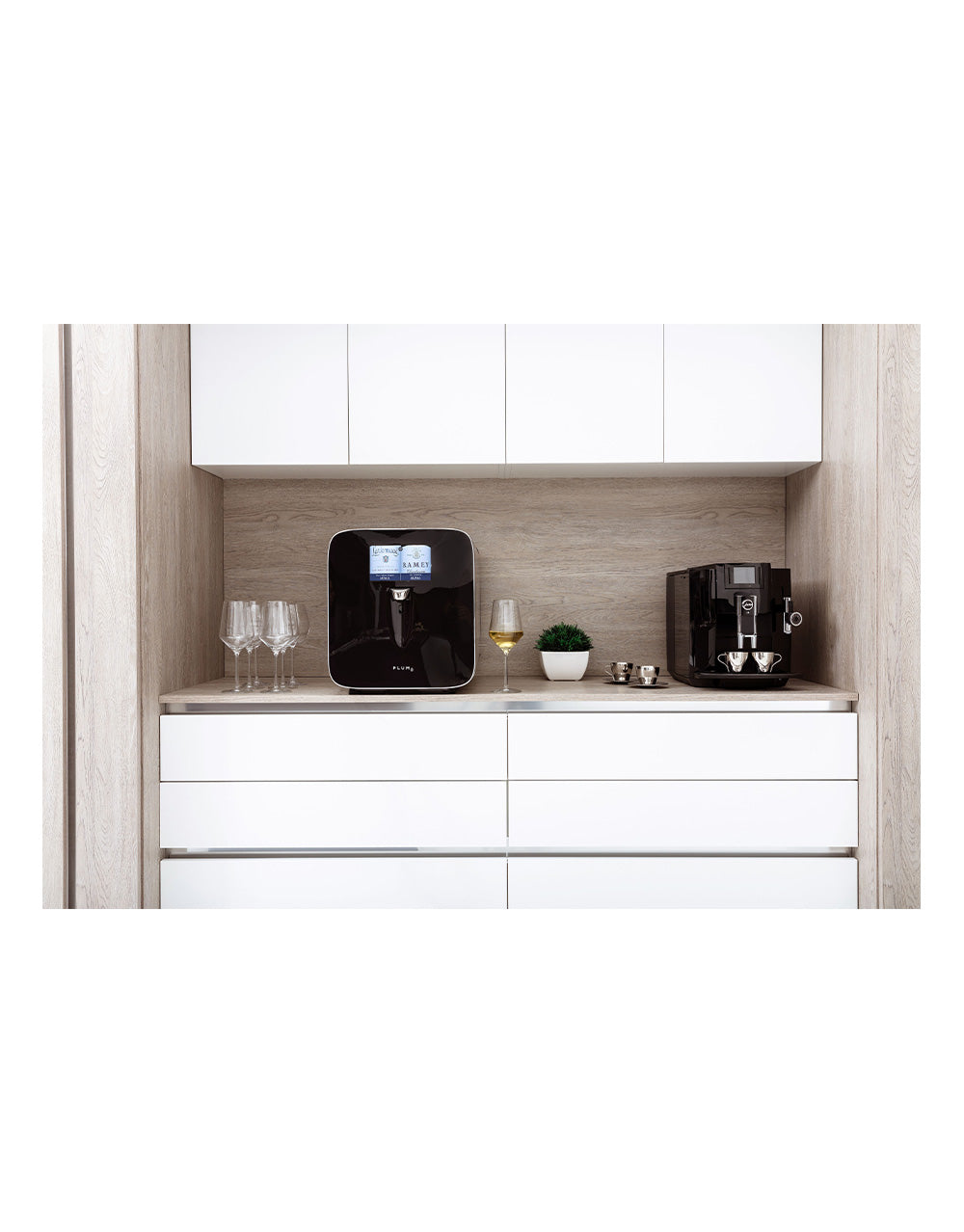 Plum Countertop Wine Dispenser and Preservation System with Virtual Sommelier & Wine Recognition