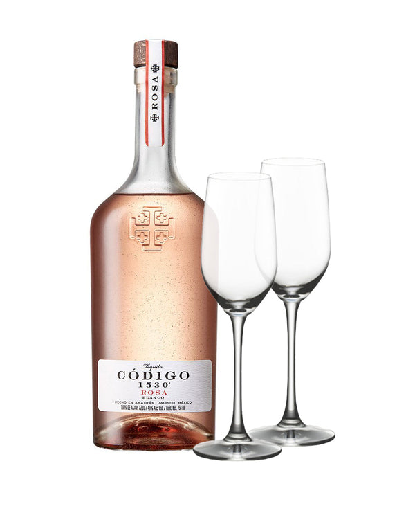 Código 1530 Rosa with Riedel Ouverture Tequila Glasses