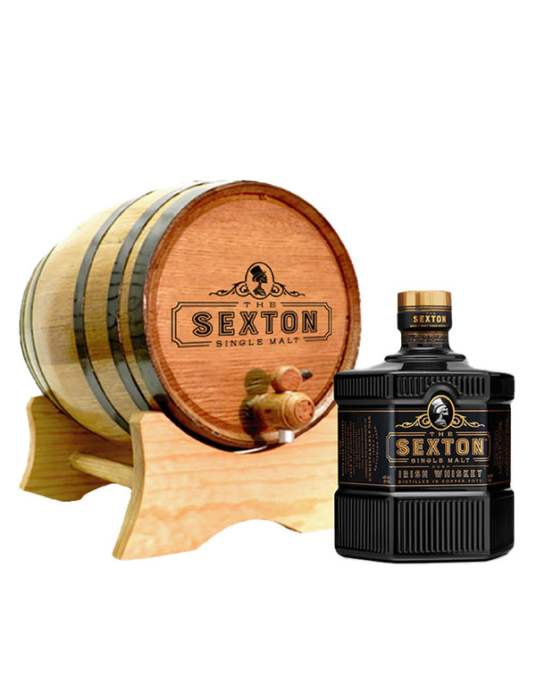 The Sexton Irish Single Malt with Branded 1L Barrel