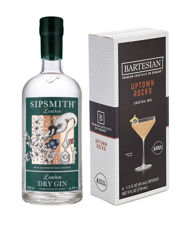 SIPSMITH LONDON DRY GIN x Bartesian Uptown Rocks Capsules (6 pack)