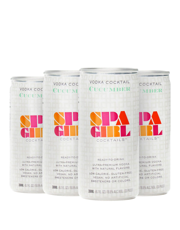 Spa Girl Cocktails Cucumber Vodka Cocktails (4 Pack)