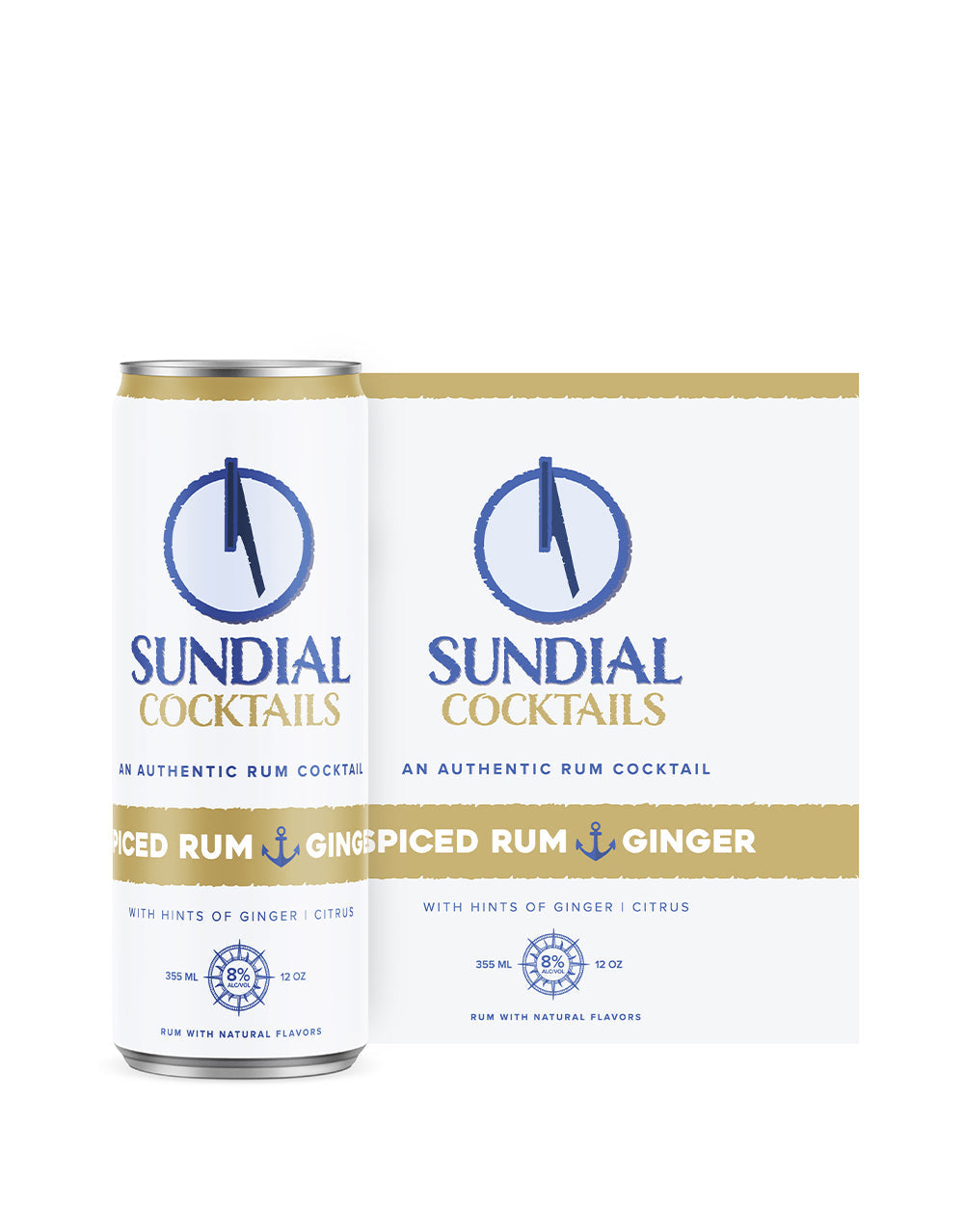 Sundial Cocktails Spiced Rum & Ginger (4 Pack)