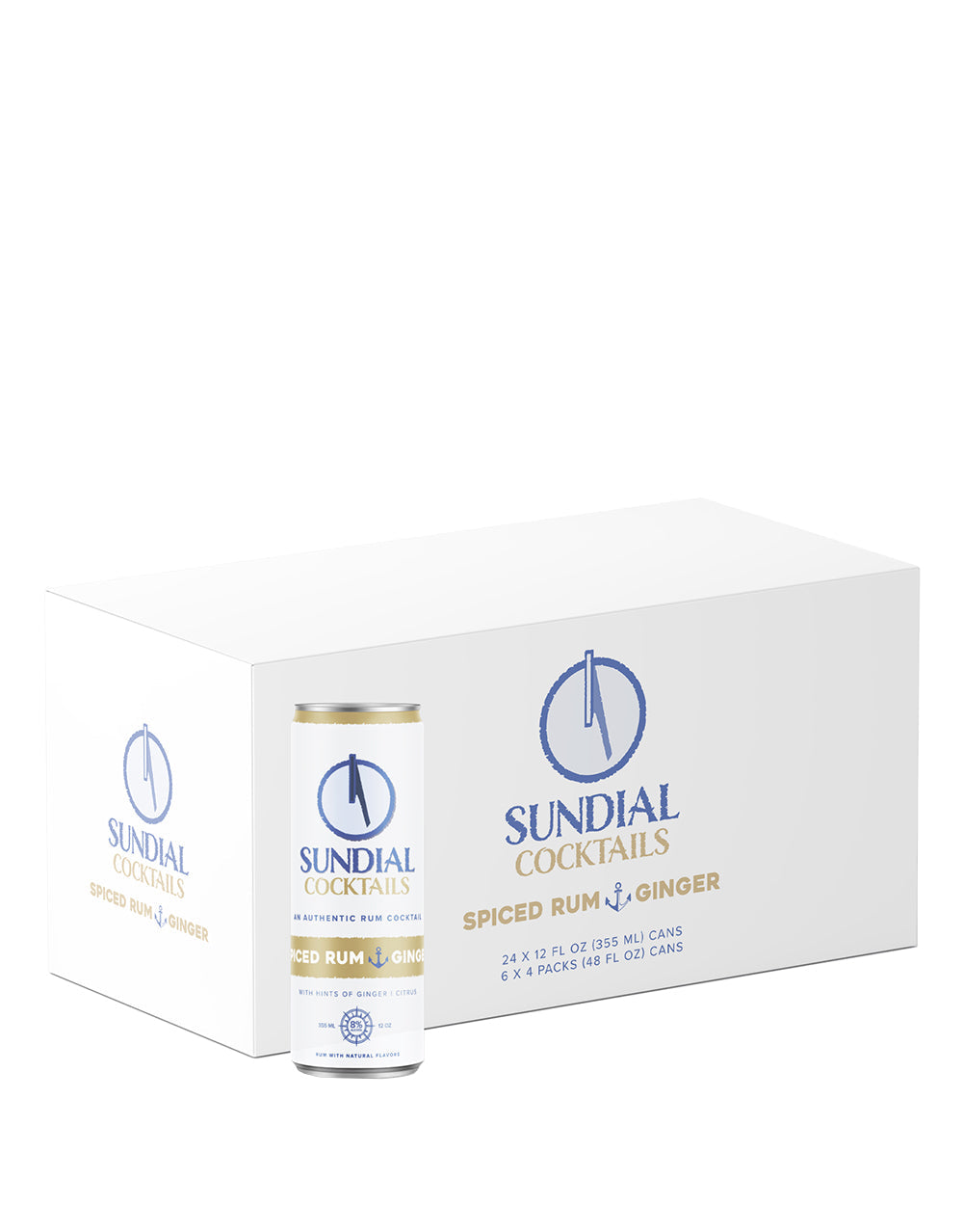Sundial Cocktails Spiced Rum & Ginger (24 Pack)