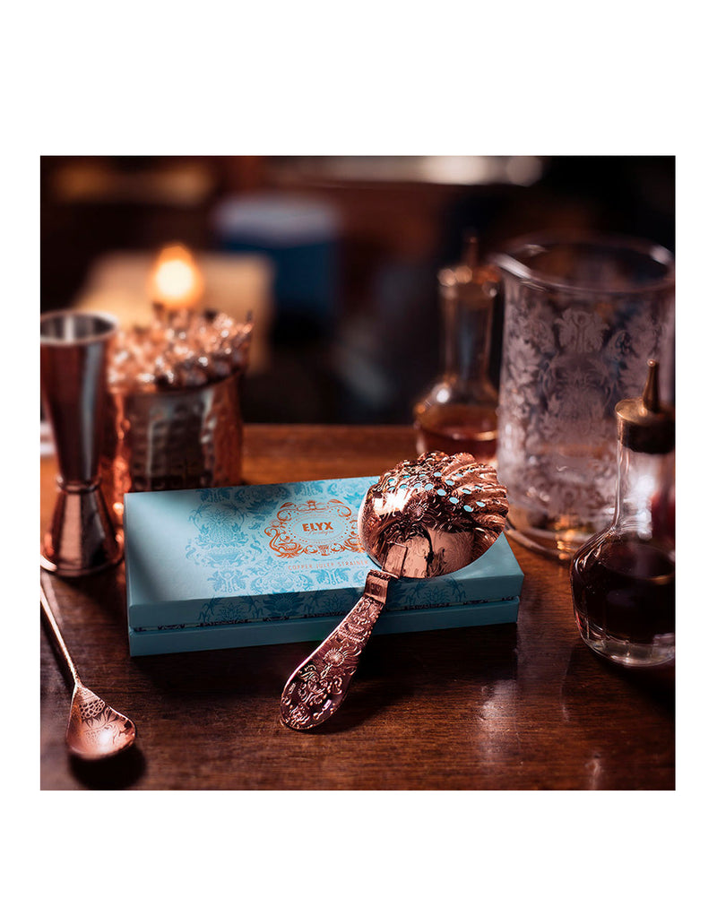 Elyx Copper Julep Strainer Gift Box