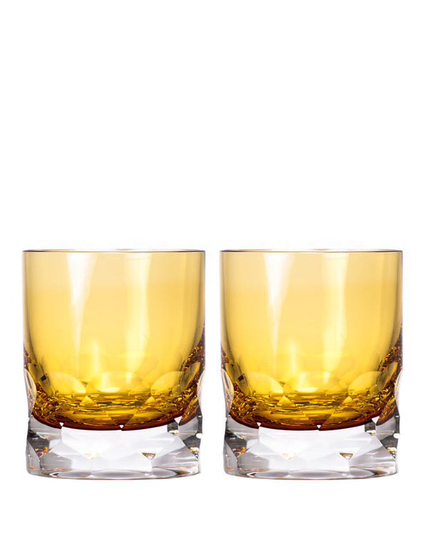 Rolf Glass Vienna Amber Double Old-Fashioned in Gift Box (Set of 2)