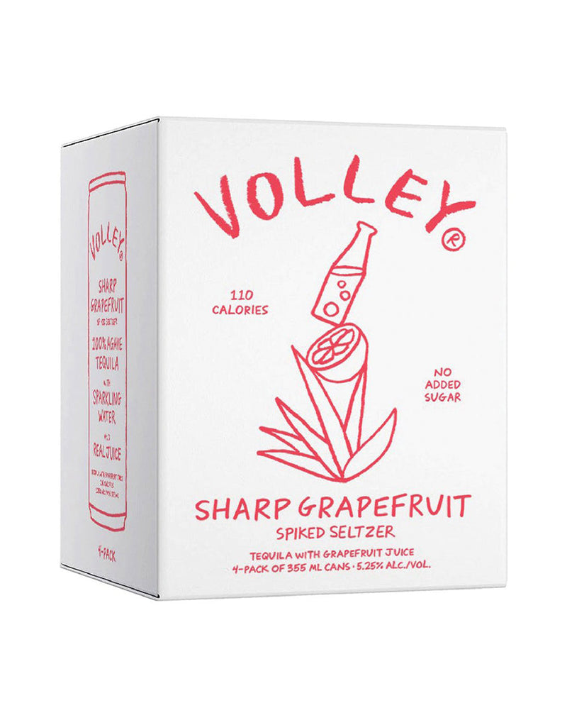 Volley Sharp Grapefruit Tequila Seltzer – Case of 4