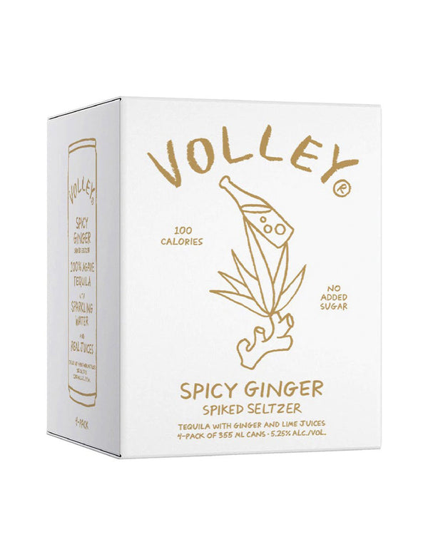 Volley Spicy Ginger Tequila Seltzer – Case of 24