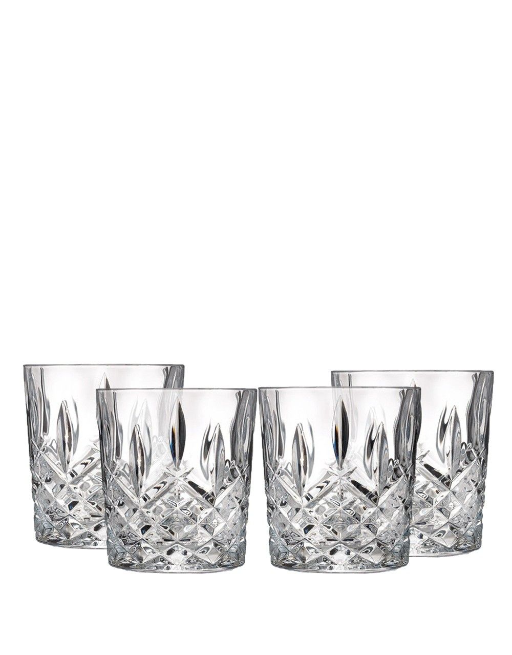 Maker's 46 Bourbon Whisky with 4 Markham Marquis by Waterford Double Old Fashioned Glasses